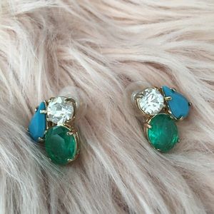 J Crew gemstone stud earrings